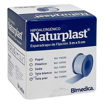 ESPARADRAPO NATURPLAST TELA BLANCO 5X5CM