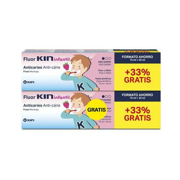 FLUOR KIN INFANTIL PASTA DENTÍFRICA 2X100ML
