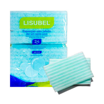LISUBEL ESPONJA ENJABONADA DESECHABLE 24 ESPONJA