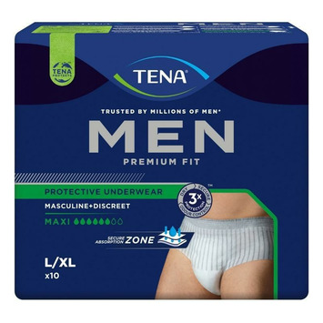 TENA MEN PROTECTIV UNDER T/L LEVEL 4 10 UNI