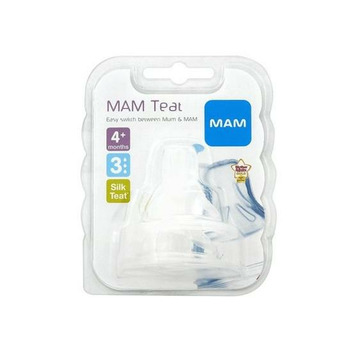 TETINA SILICONA MAM-3 FLUJO RAPIDO 4+ M