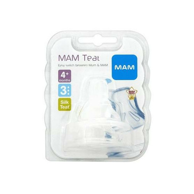 TETINA SILICONA MAM-3 FLUJO RAPIDO 4+ M