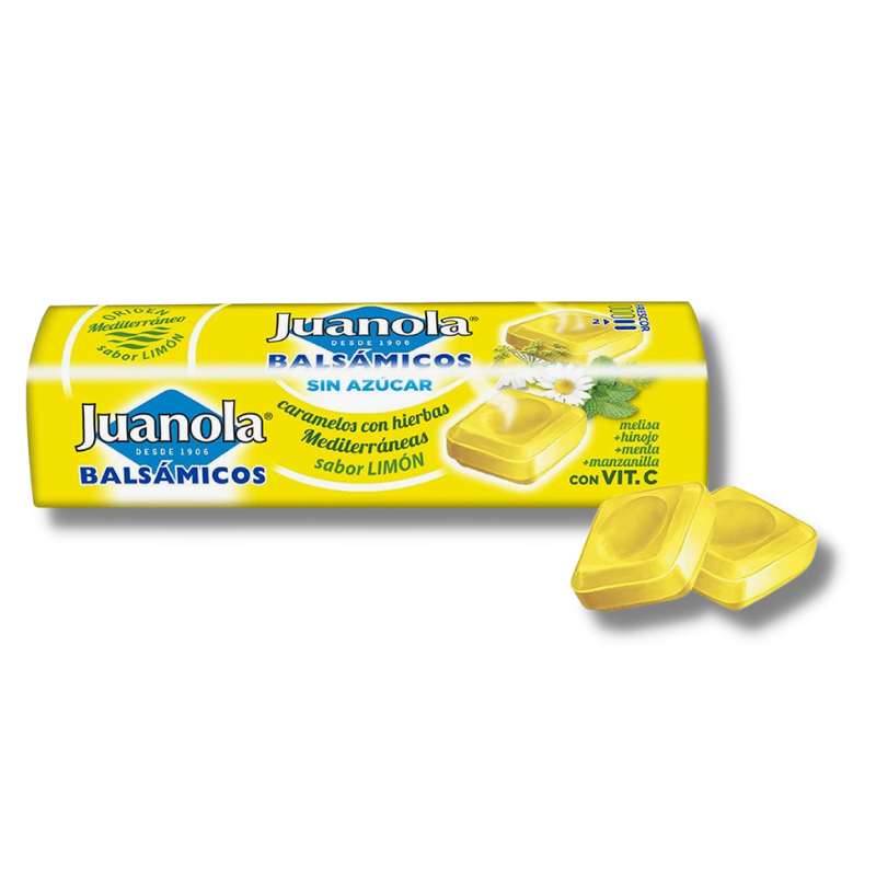 JUANOLA CARAMELOS VIT C E HIERBAS MED SABOR LIMO