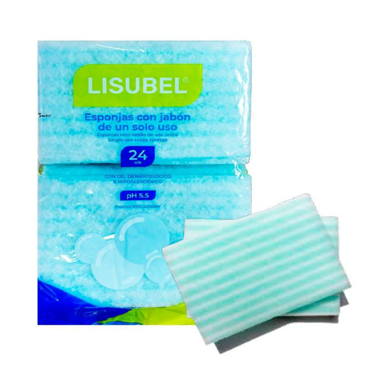 LISUBEL ESPONJA ENJABONADA DESECHABLE 24 ESPONJA
