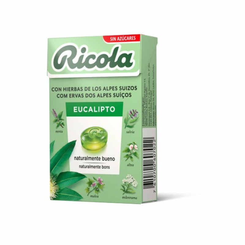 RICOLA EUCALIPTO 50 G SEM AZUCAR