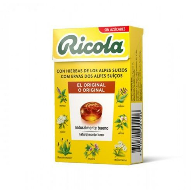 RICOLA ORIGINAL 50GR SEM AZUCAR