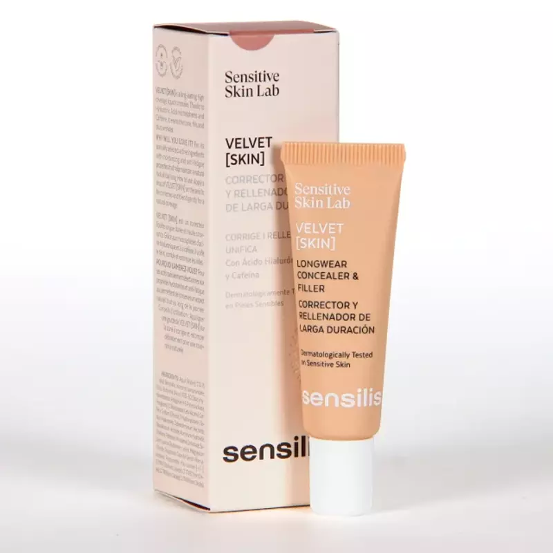 SENSILIS VELVET SKIN 2 IN 1 LONGWEAR CONCEALER & FILLER CORRECTOR LÍQUIDO 02 BEIGE